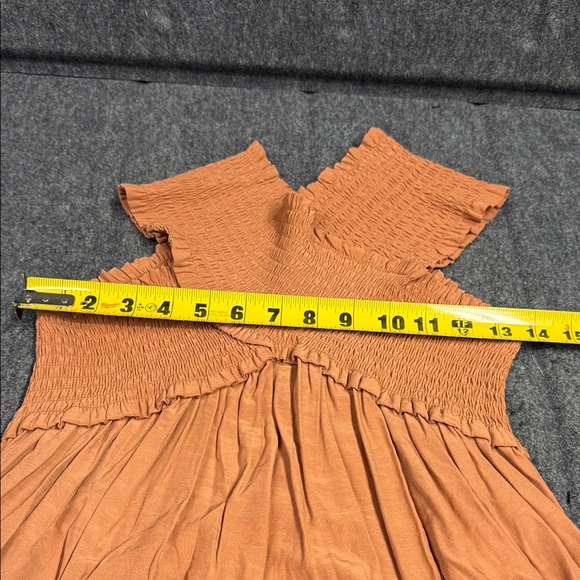 The Impeccable Pig Smocked Terracotta Blouse - Picture 4 of 5